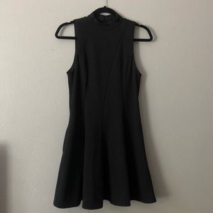 Black high neck dress